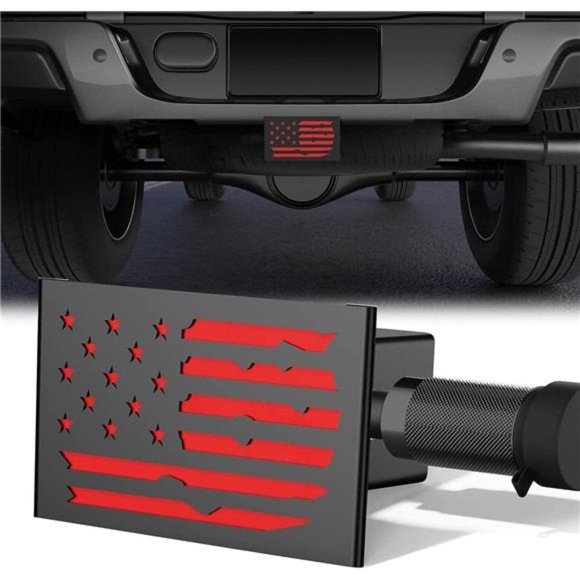 Other Heavy American Flag Metal Trailer Hitch Cover For 2 Inch